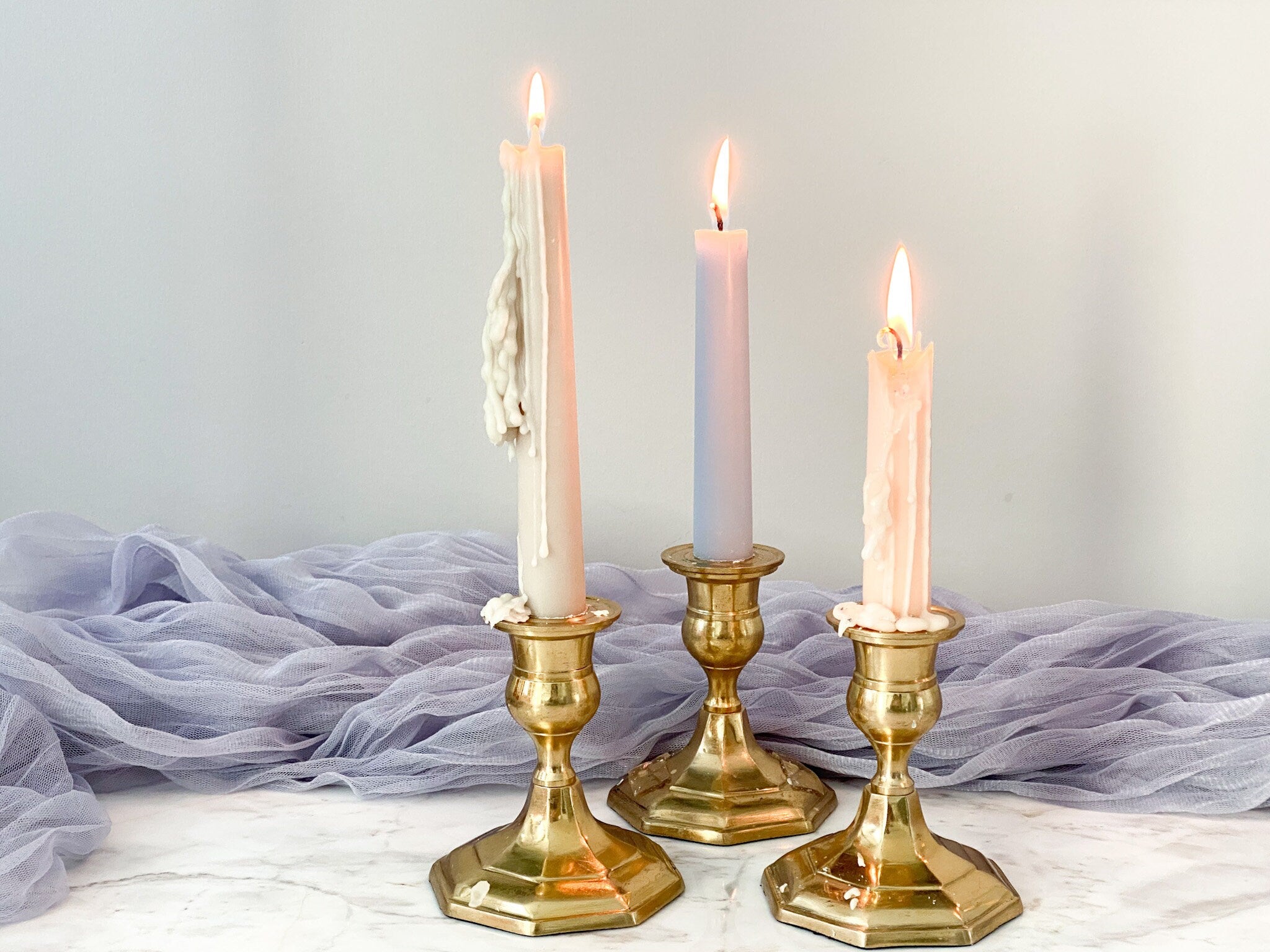 Brown Mixed Taper Candles (Scented)