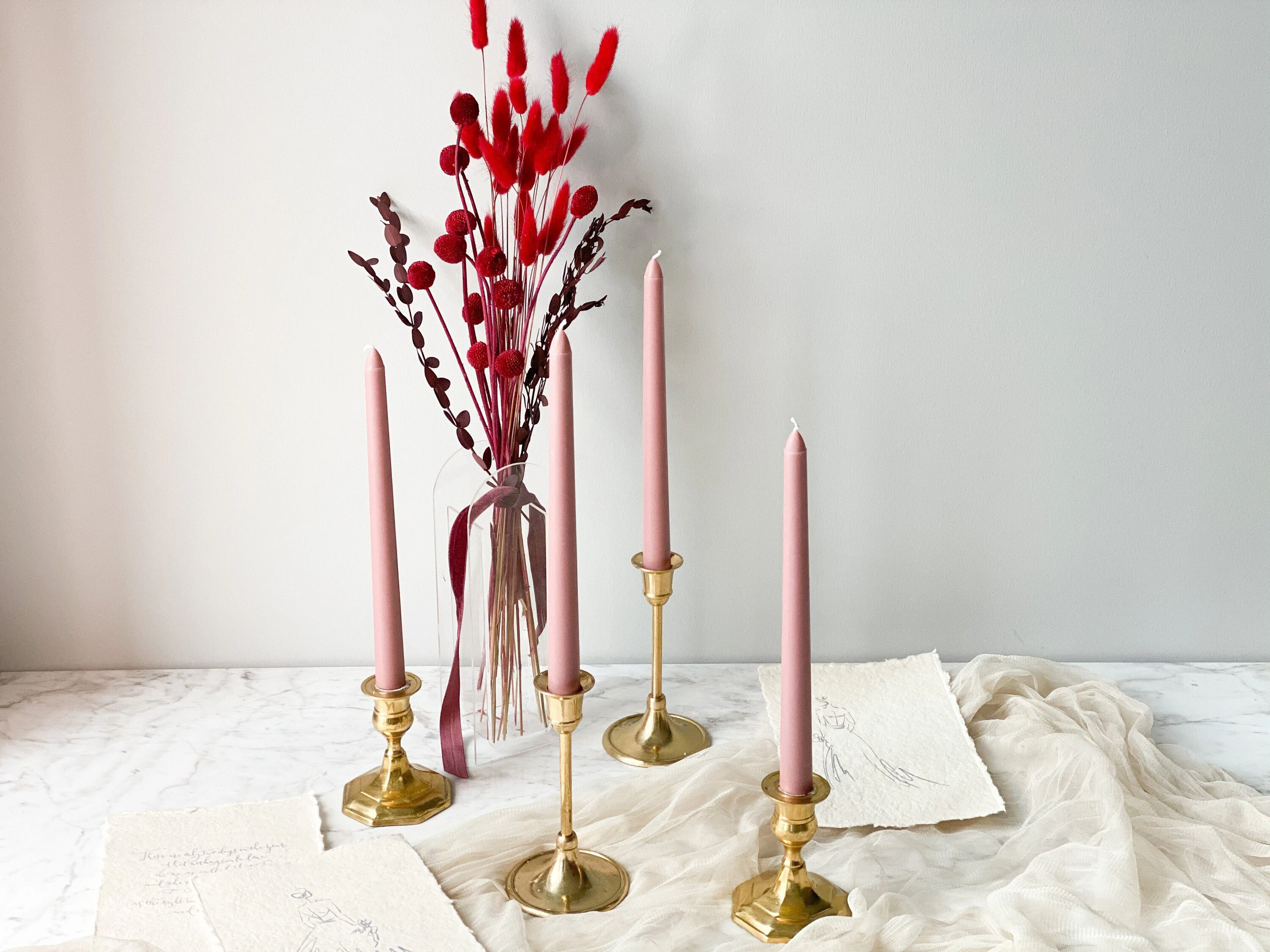 Dark Purple/Plum Taper Candles (Scented)