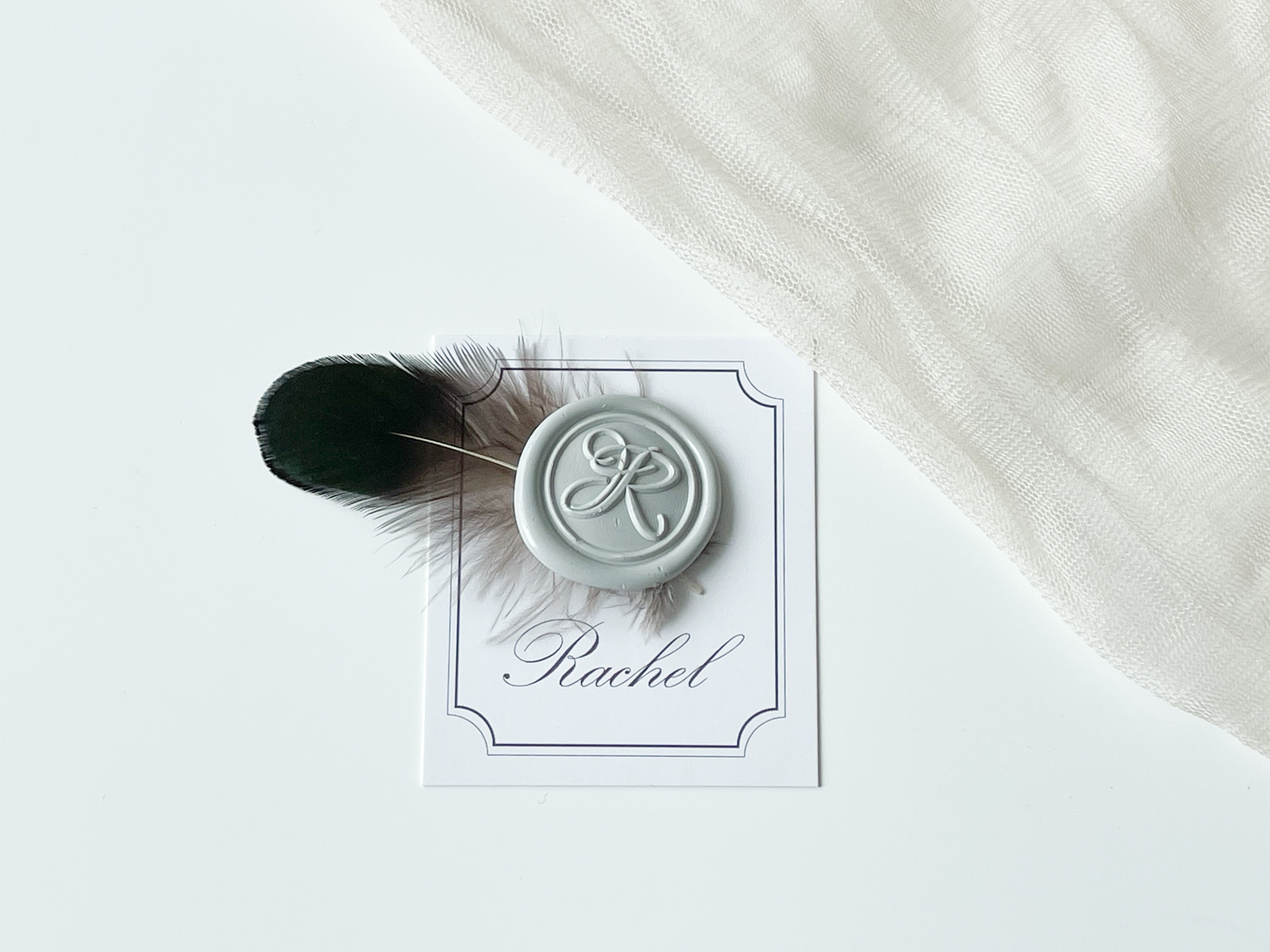 Decorative Green Feathers for Wax Seals