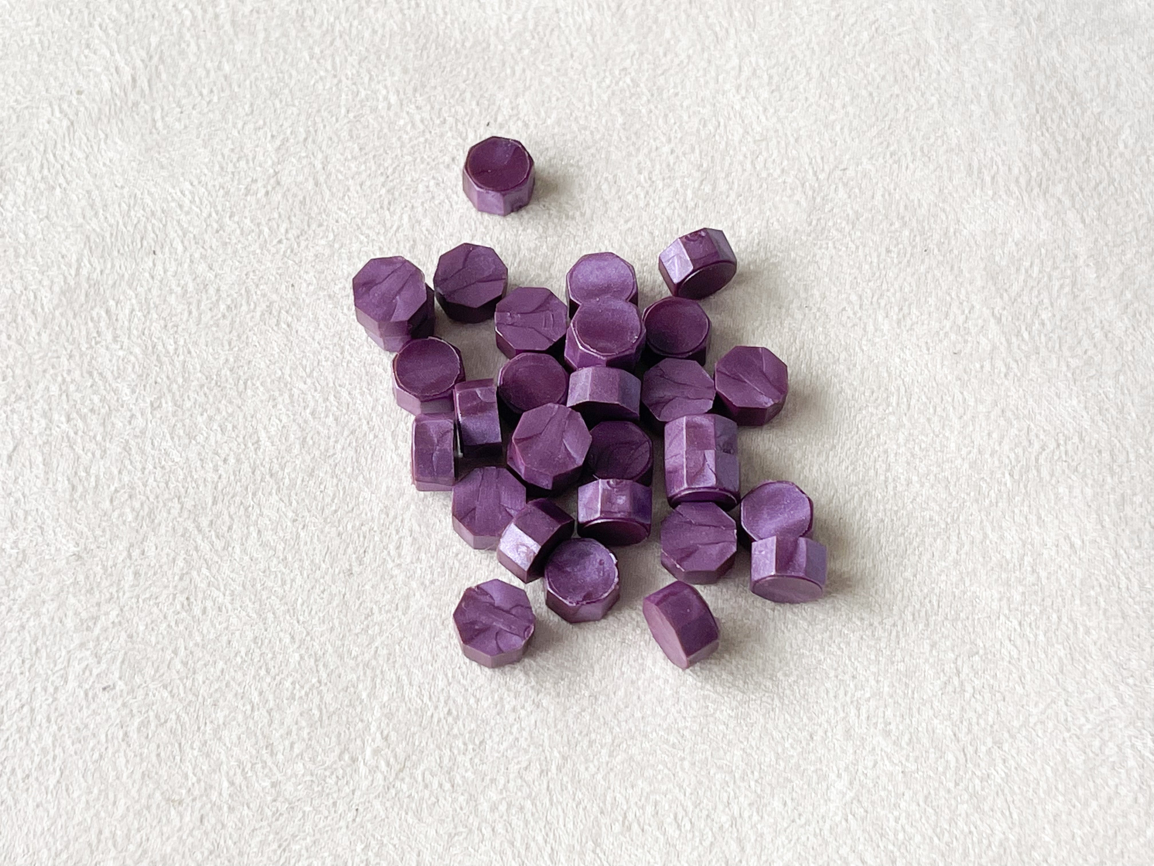 Violet Purple Wax Beads (50/100/200 beads)