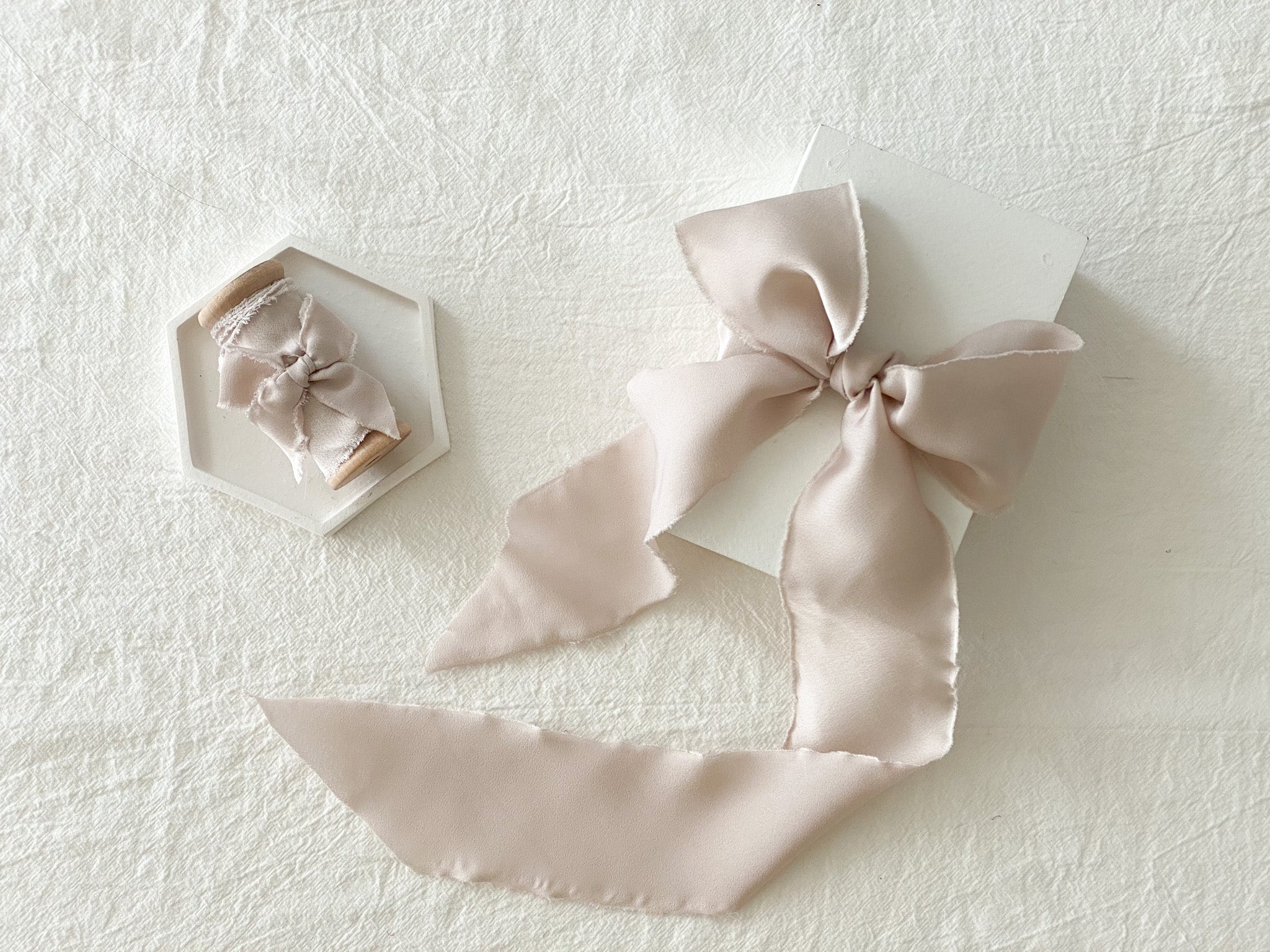 Silk Ribbon w/ Wooden Spool