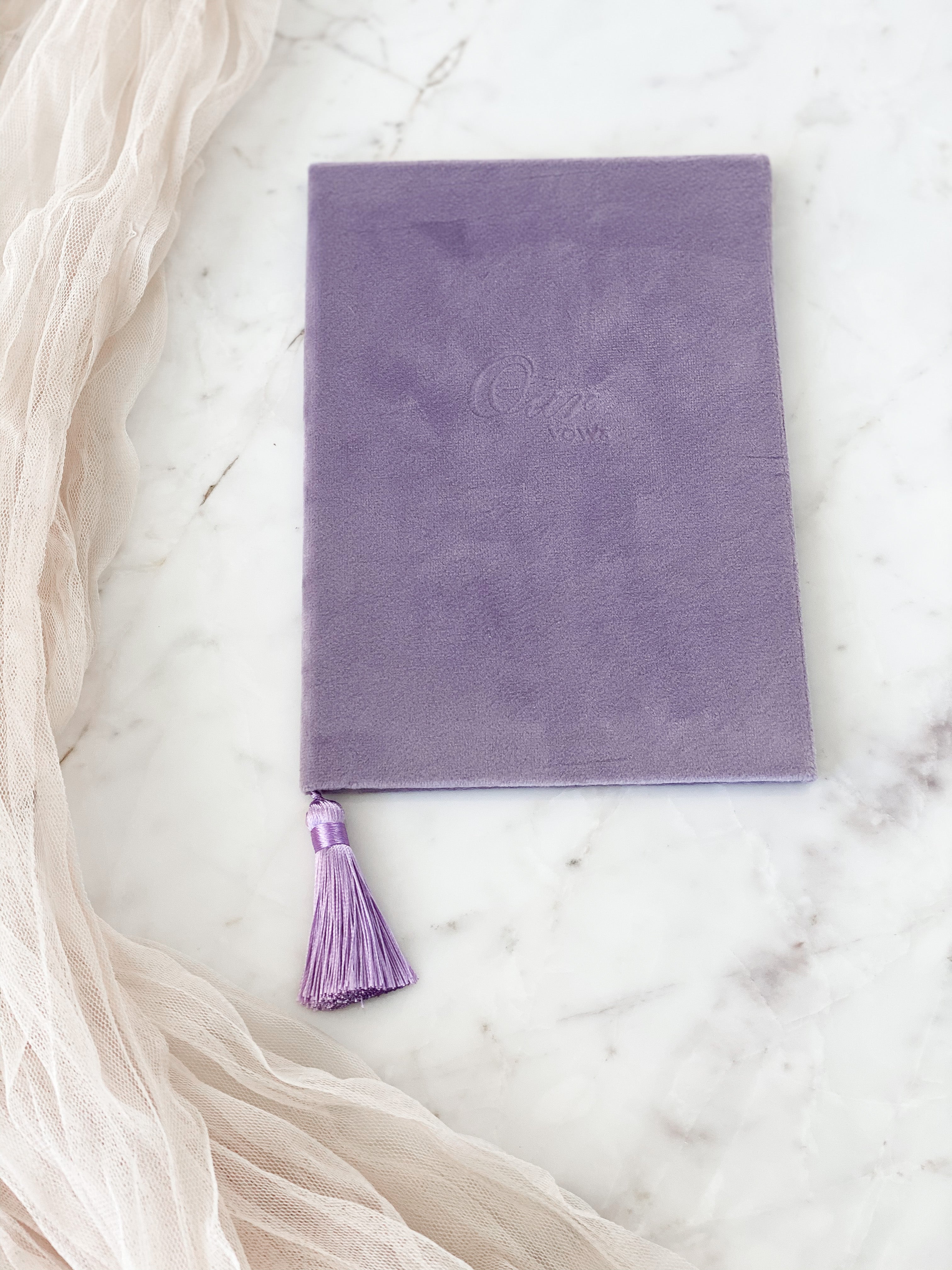 Velvet Vow Card with Tassel