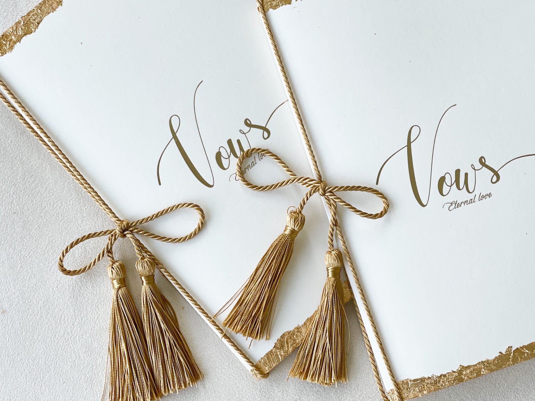 Gold Rope Vow Cards (1pc)