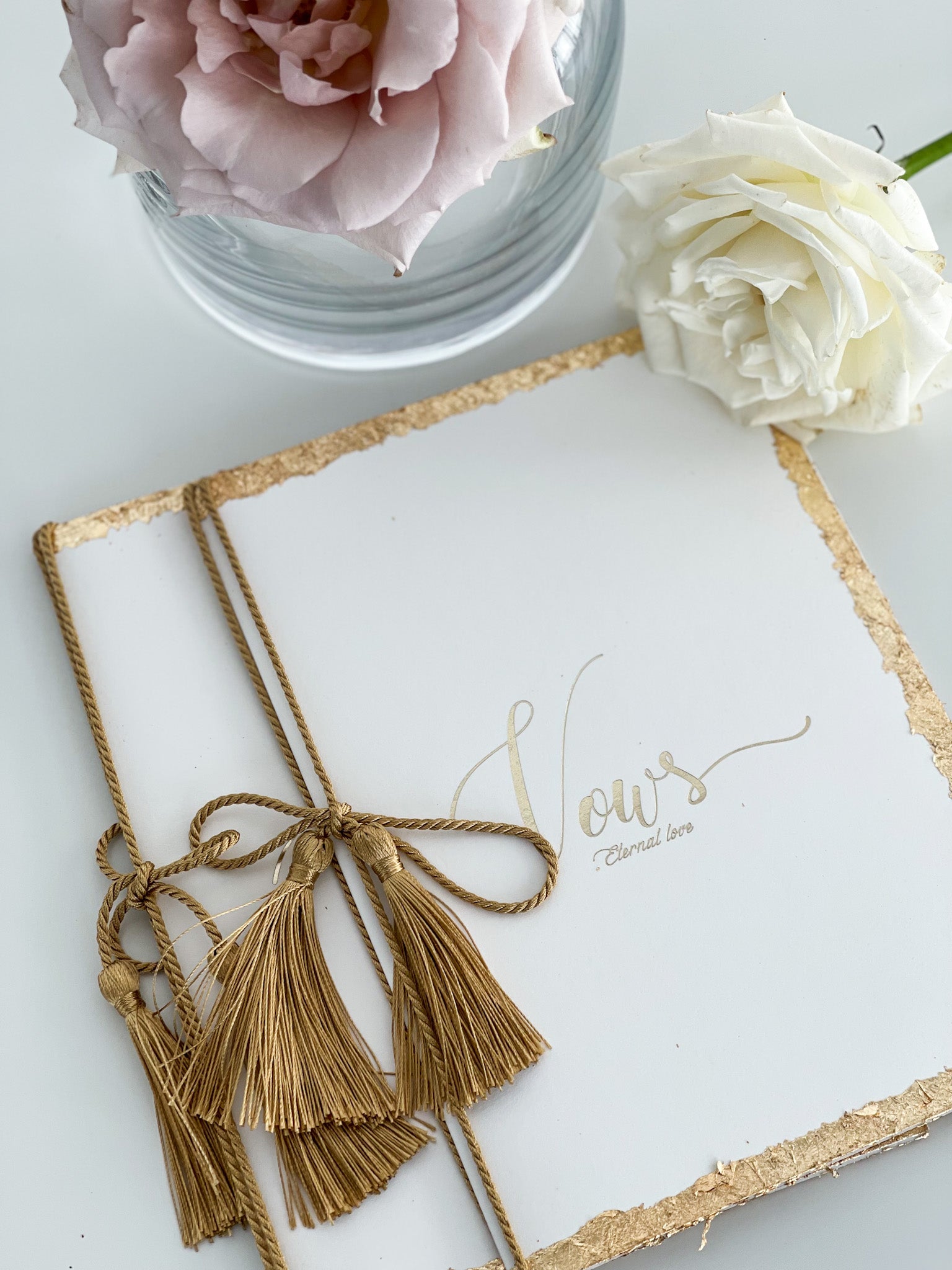 Gold Rope Vow Cards (1pc)