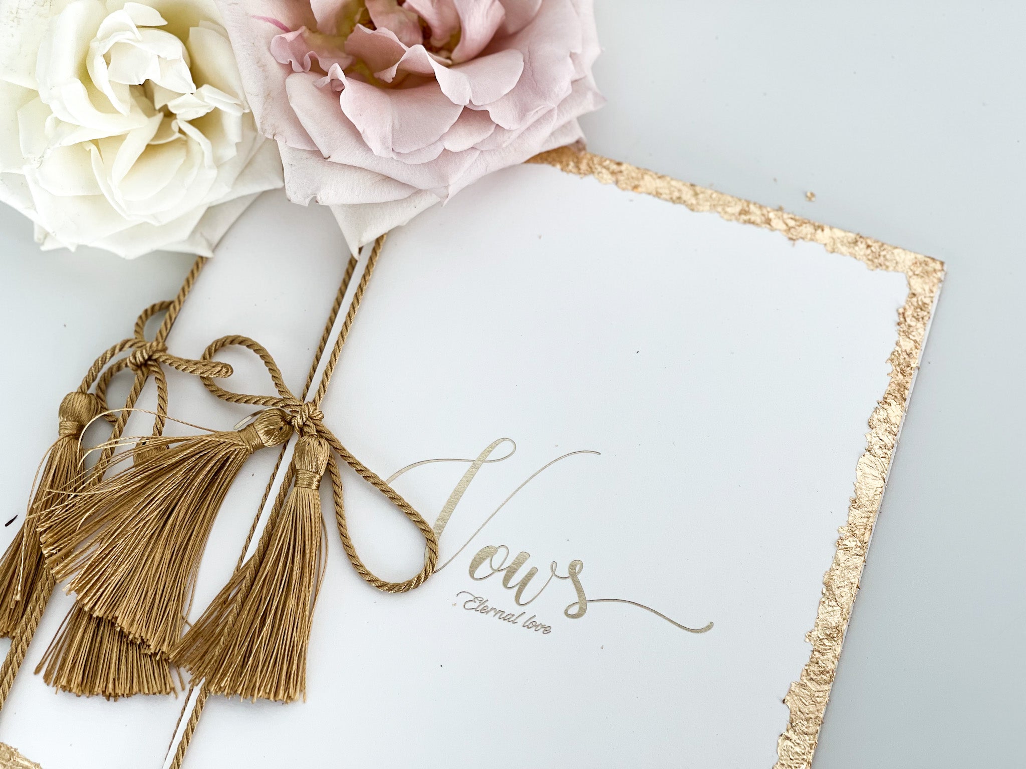 Gold Rope Vow Cards (1pc)