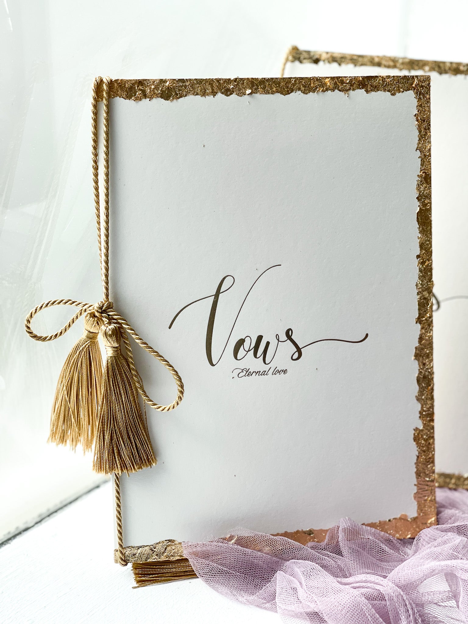 Gold Rope Vow Cards (1pc)