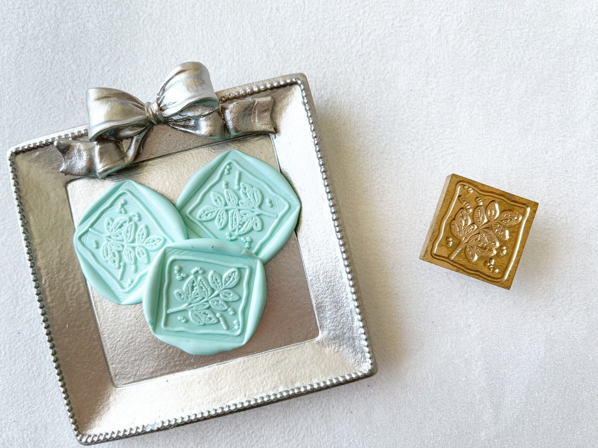 Leaf Wax Seal Stamp (Square)