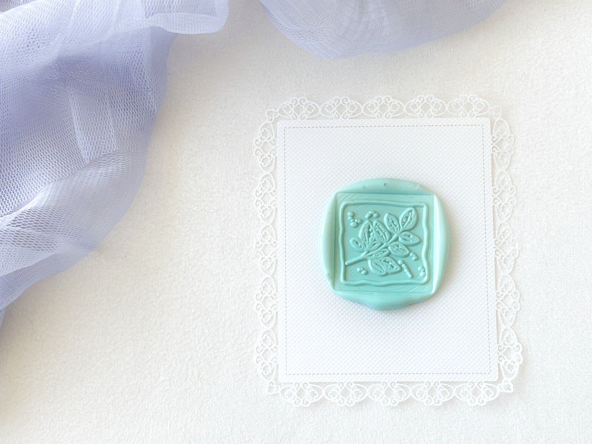 Leaf Wax Seal Stamp (Square)