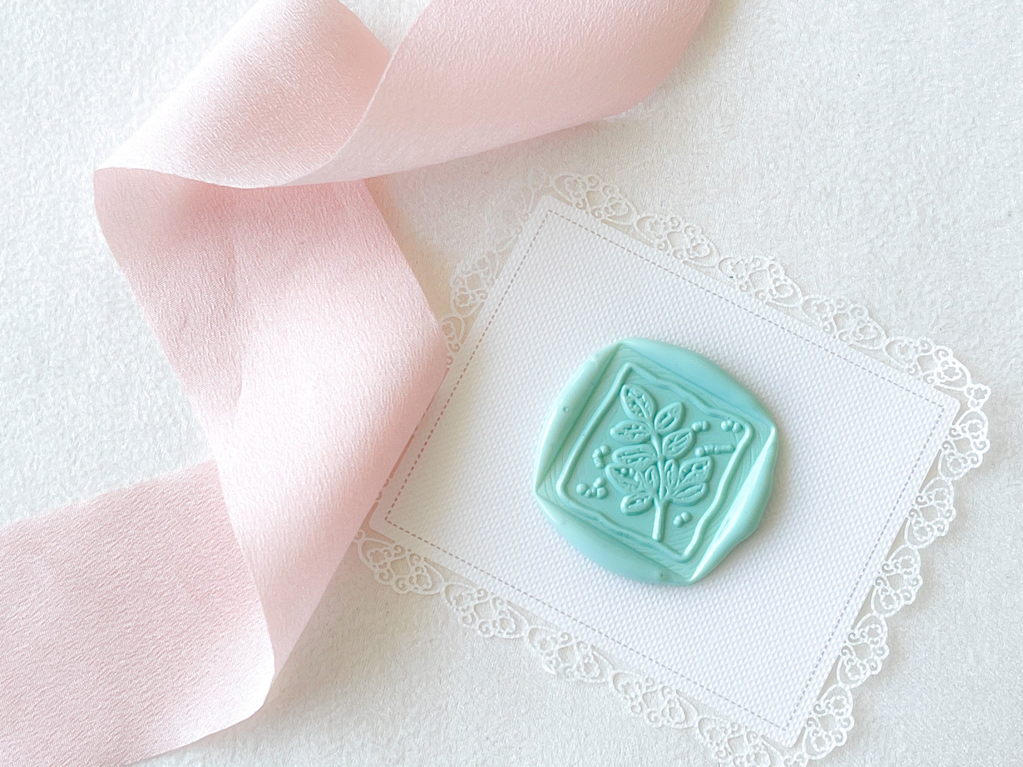 Leaf Wax Seal Stamp (Square)