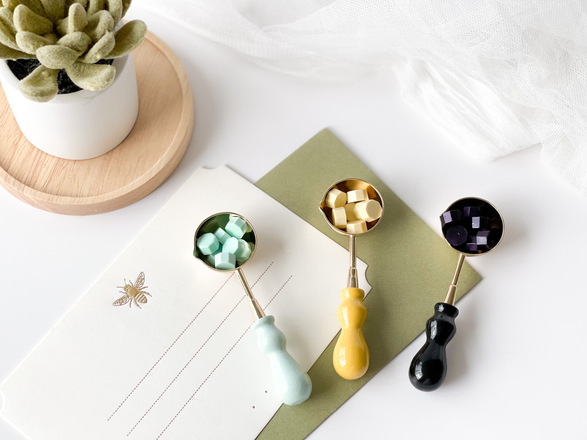 Coloured Wax Melting Spoons