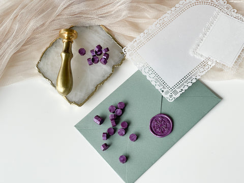 Violet Purple Wax Beads (50/100/200 beads)