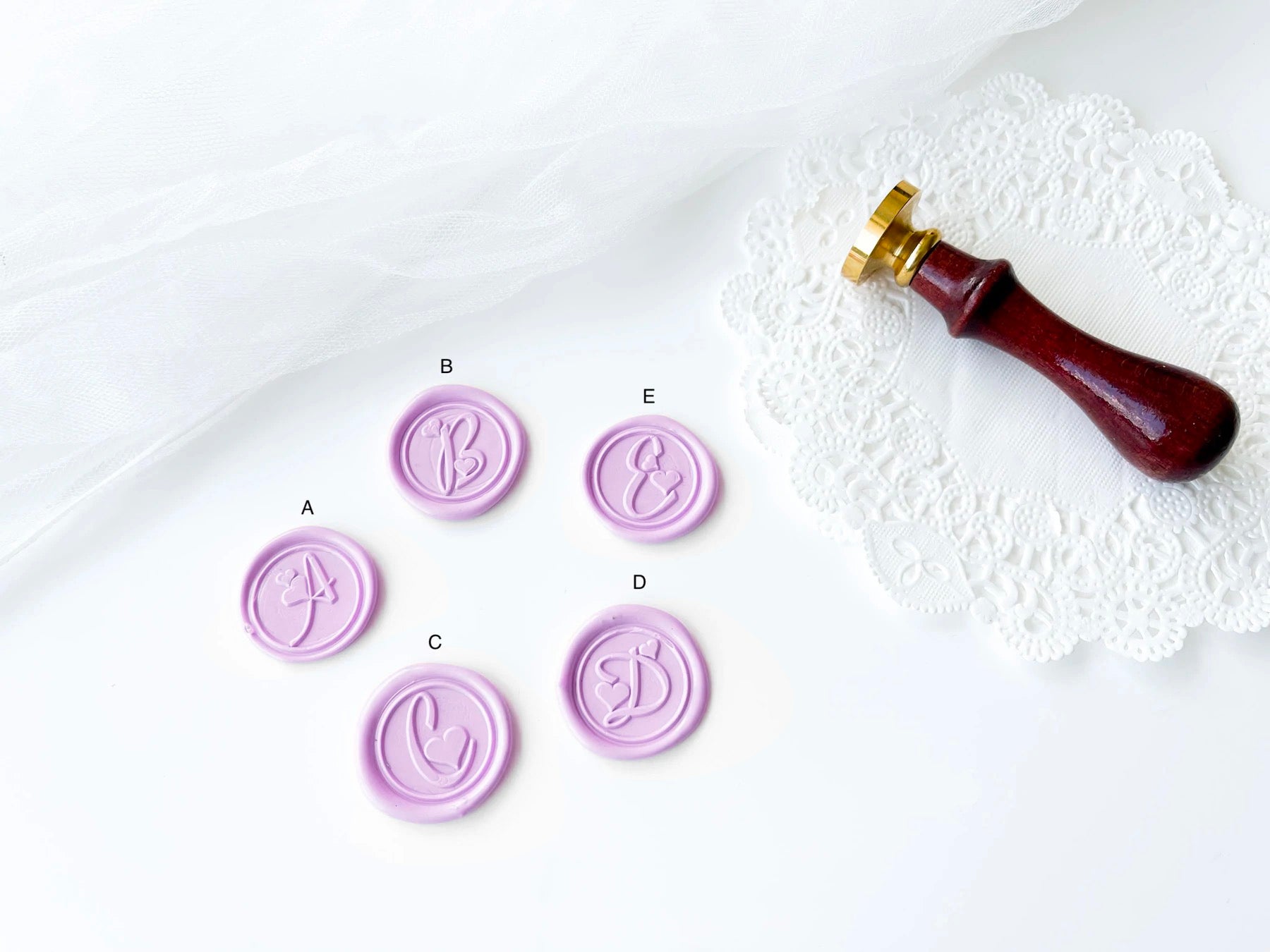 Heart Letter Wax Seal Stamp