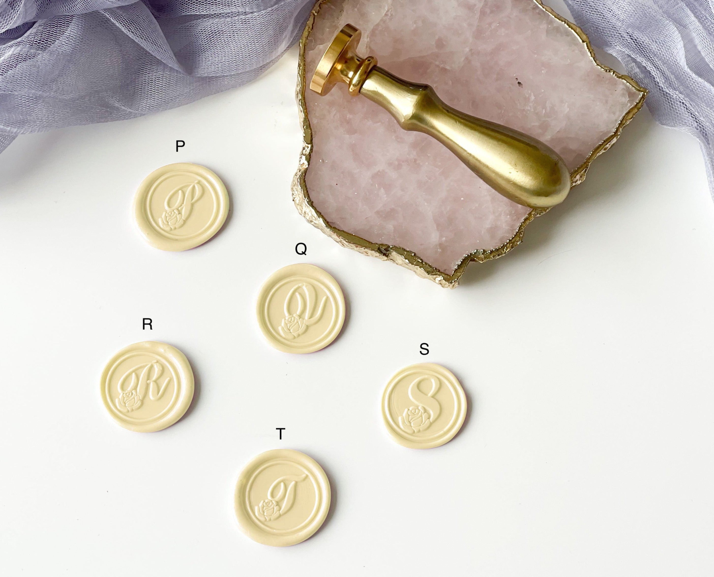 Rose Letter Wax Seal Stamp