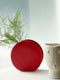 Modern Ceramic Red Moon Vase